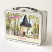 Sprookjeskasteel Monogrammed Lunch Box (Voorkant)