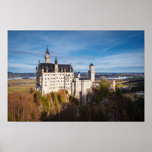 Sprookjeskasteel Neuschwanstein in Duitsland Poster (Voorkant)