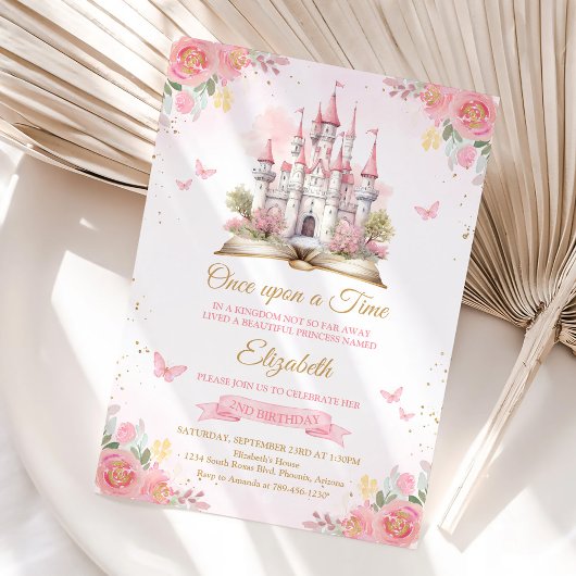 Sprookjeskasteel Once Upon Time Prinses Verjaardag Kaart