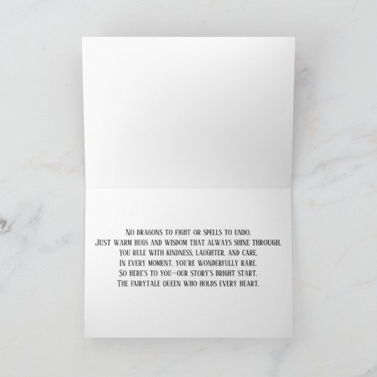 Sprookjeskasteel Pastel Waterverf Moederdag Kaart (Binnen)