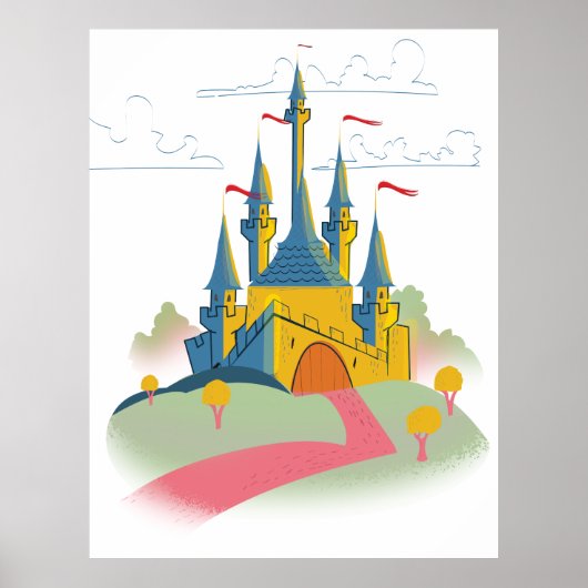 Sprookjeskasteel Poster (Voorkant)