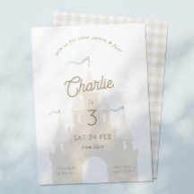 Sprookjeskasteel Prinses Prins Feest Uitnodiging