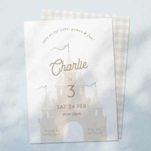 Sprookjeskasteel Prinses Prins Feest Uitnodiging