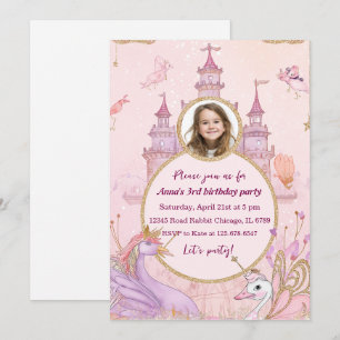 Sprookjeskasteel Roze Verjaardag van de Prinses Kaart