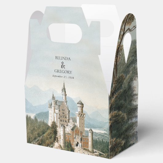  Sprookjeskasteel rustieke bos bruiloft Bedankdoosjes (Geopend)