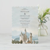 Sprookjeskasteel rustieke bos bruiloft Kaart (Staand voorkant)