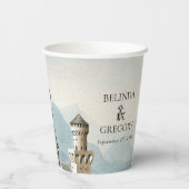 Sprookjeskasteel rustieke bos bruiloft Papieren Bekers (Achterkant)