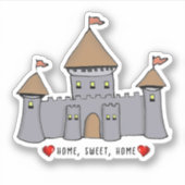 Sprookjeskasteel schets sticker (Voorkant)