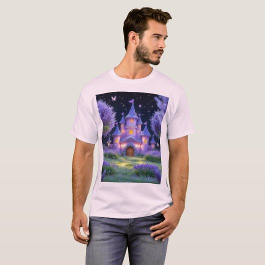 Sprookjeskasteel van het verborgen lavendelbos t-shirt (Voorkant volledig)