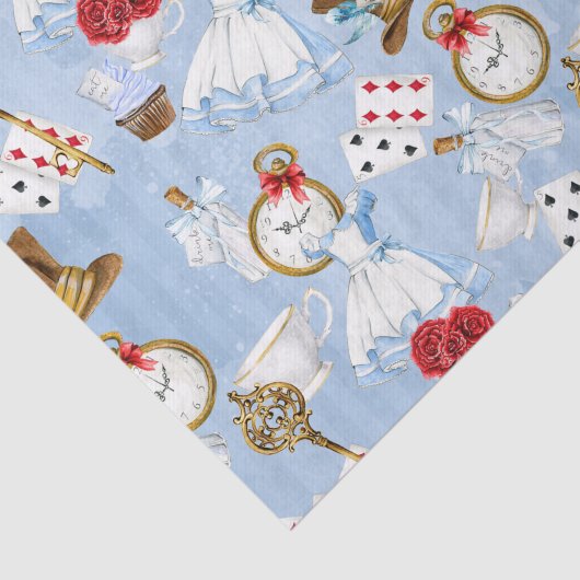 Sprookjesland Alice Pattern Tissuepapier (Detail)