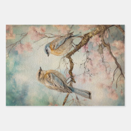 Sprookjesland Lente Bos Vogels No3 Inpakpapier Vel