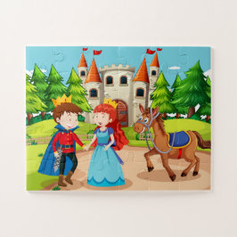 Sprookjesprins en prinses avontuur legpuzzel