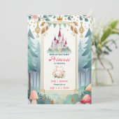 Sprookjesprinses 5e verjaardag Fairytale Fairycore Kaart (Staand voorkant)