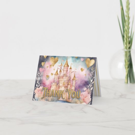 Sprookjesprinses Baby shower Bedankkaart (Voorkant)