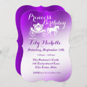 Sprookjesprinses Carriage Birthday Kaart (Voorkant / Achterkant)