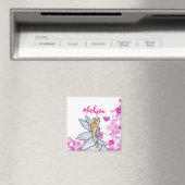 Sprookjesprinses Roze Harten Mode-illustratie Magneet (Insitu (Vaatwasser))