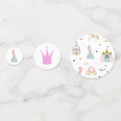 sprookjesprinses | Verjaardag gepersonaliseerde ta Confetti (Achterkanten)