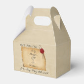 Sprookjesrol met waszegel uit de Middeleeuwen  Bedankdoosjes (Achterkant)