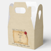 Sprookjesrol met waszegel uit de Middeleeuwen Bedankdoosjes (Geopend)