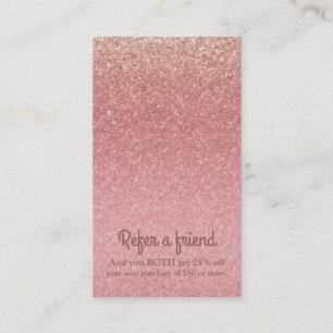 Sprookjesroze Glitter Glam Glitters Chic Glitzy Aanbevelingskaartje
