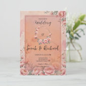 Sprookjestuin Bruiloft Uitnodiging met Glans (Staand voorkant)