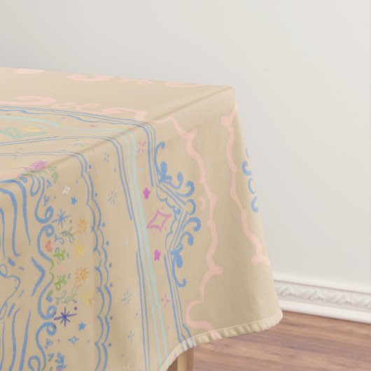 Sprookjestuin Rustieke decoratie Plafondtegelontwe Tafelkleed (Voorbeeld)