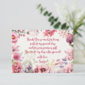 Sprookjestuin waterverf kinderverjaardag bedankkaart (Staand voorkant)