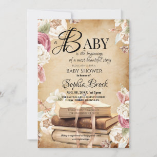 Sprookjesverhaal Prentenboek Bloem Baby Shower Kaart