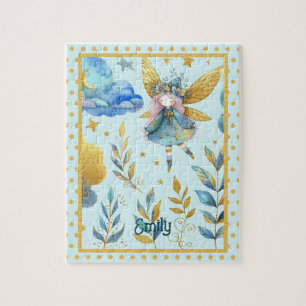 Sprookjesverjaardag Teal Goud Roze Prinses Sprookj Legpuzzel