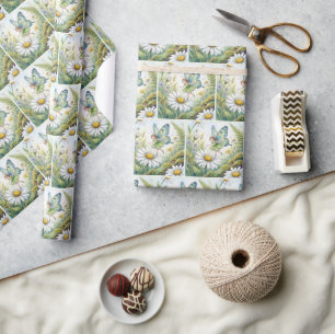 Sprookjesvlinder In een Madeliefjestuin Cadeaupapier