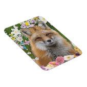 Sprookjesvos in het bloemenveld magneet (Rechterzijde)