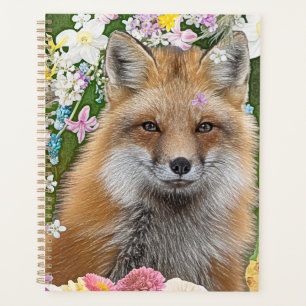 Sprookjesvos in het bloemenveld planner