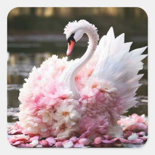 Sprookjeszwaan Vierkante Sticker