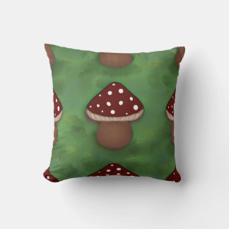 Sprookjeszwamkussen - groen en rood kussen