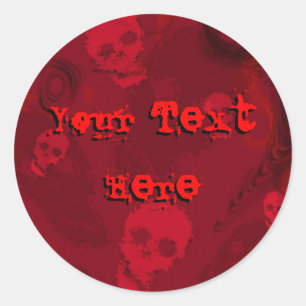 Sprot van de romp Rode Jouw tekst Ronde Sticker