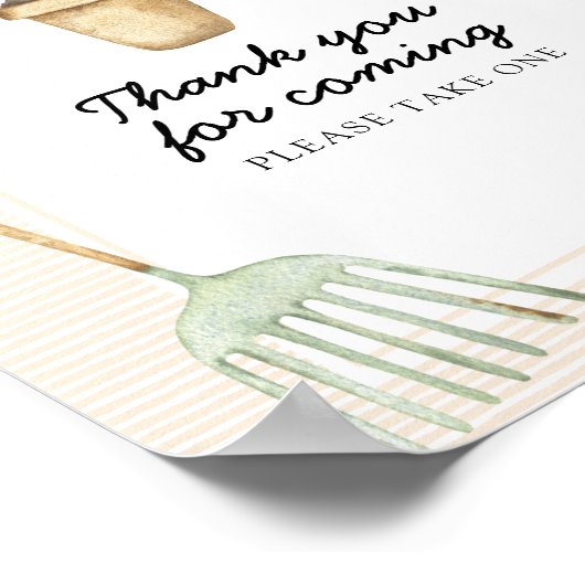 Sprout baby shower - Bedankt voor uw komst Poster (Hoek)