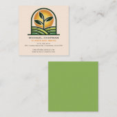 Sprouting Seed and sun Organic Farmer Vierkante Visitekaartje (Voorkant / Achterkant)
