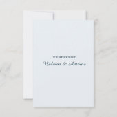 Spruce Blue Mint Geometric Modern Wedding RSVP Kaart (Achterkant)