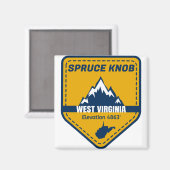 Spruce Knob West Virginia Magneet (Voorkant / Achterkant)