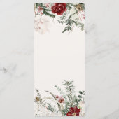 Spruce & Lace | Menu de mariage floral d'hiver (Dos)
