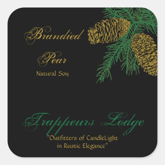 Spruce Pine Cone Candle Label v2 (Voorkant)