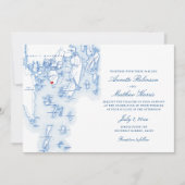 Spruce Point Inn all-in-one QR-code RSVP Bruiloft Kaart (Voorkant)