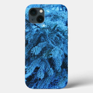 Spruce takken bedekt met sneeuw- en vorstkristalle iPhone 13 hoesje