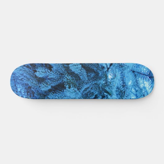 Spruce takken bedekt met sneeuw- en vorstkristalle skateboard (Horizontaal)