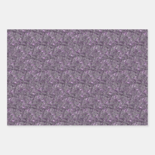 Spruce Tree in Paarse Natuur Pattern Inpakpapier Vel (Voorkant 3)