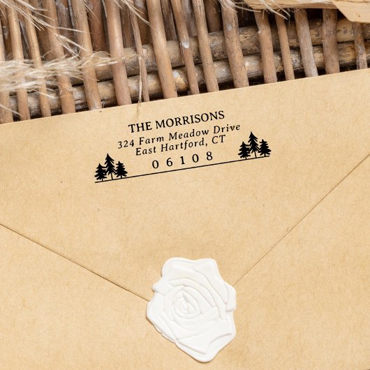 Spruces Rustige naam en postadres Postcode Zelfinktende Stempel