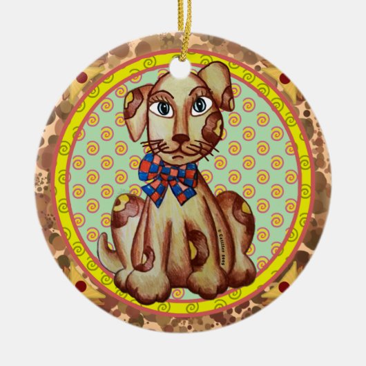 Spud Dog-Ornament Keramisch Ornament (Voorkant)