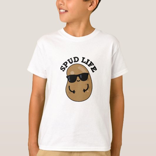 Spud Life Funny Potato Pun T-shirt (Voorkant)