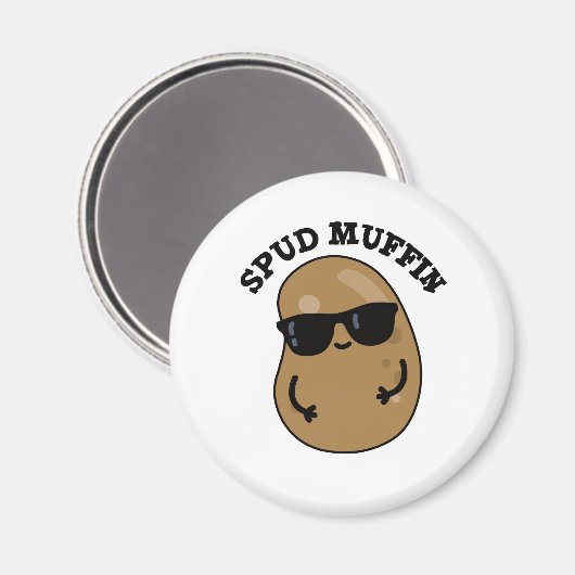 Spud Muffin Cute Potato Pun Magneet (Voorkant / Achterkant)