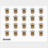 Spud Muffin Funny Potato Pun Ronde Sticker (Vel)